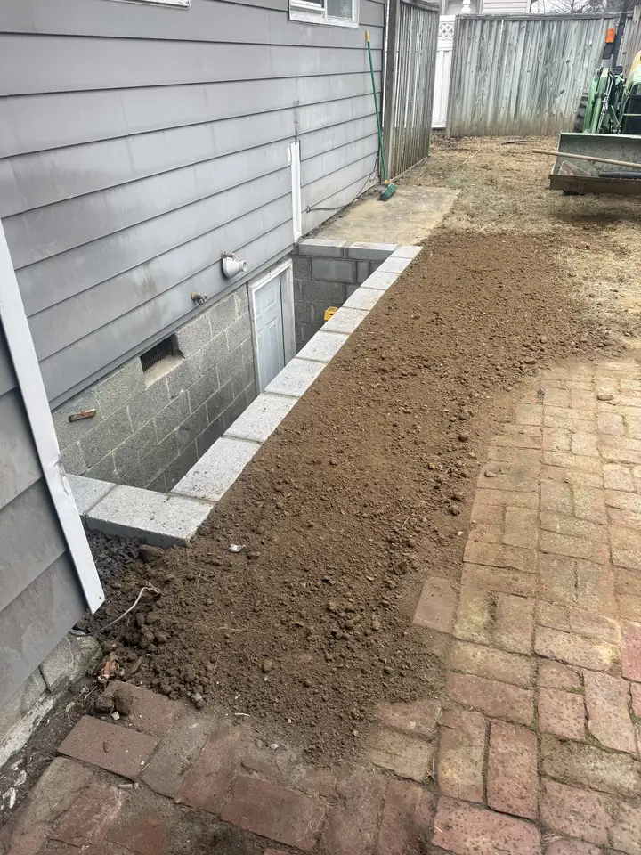 Foundation excavation prepared for a new build